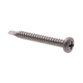 Prime-Line Sheet Metal Screw, Self-Dril, Pan, Phil #8 X 1-1/2in Grade 410 Stainless Steel 25PK 9029793